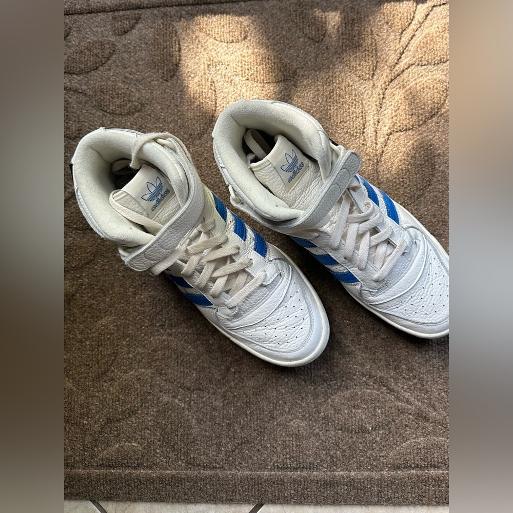 Adidas Originals Men’s Forum Mid White Blue Bird GX1021 Size 10 - Picture 13 of 14
